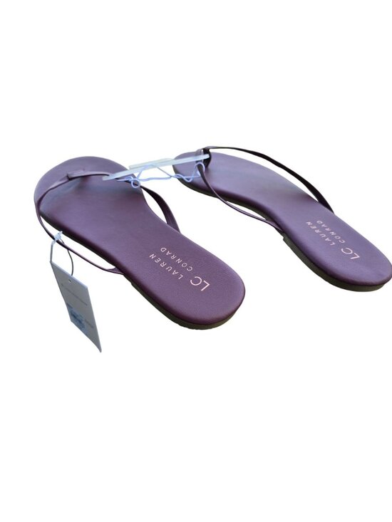 Lauren Conrad Honey Womens Sandals Size 9 Burgundy Vegan Leather New Without Box - Picture 3 of 5